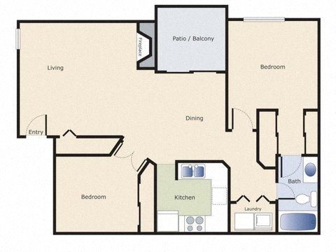 Keelers Corner Apartments Pine A Floor Plan Keelers Corner Apartments Pine A Floor Plan
